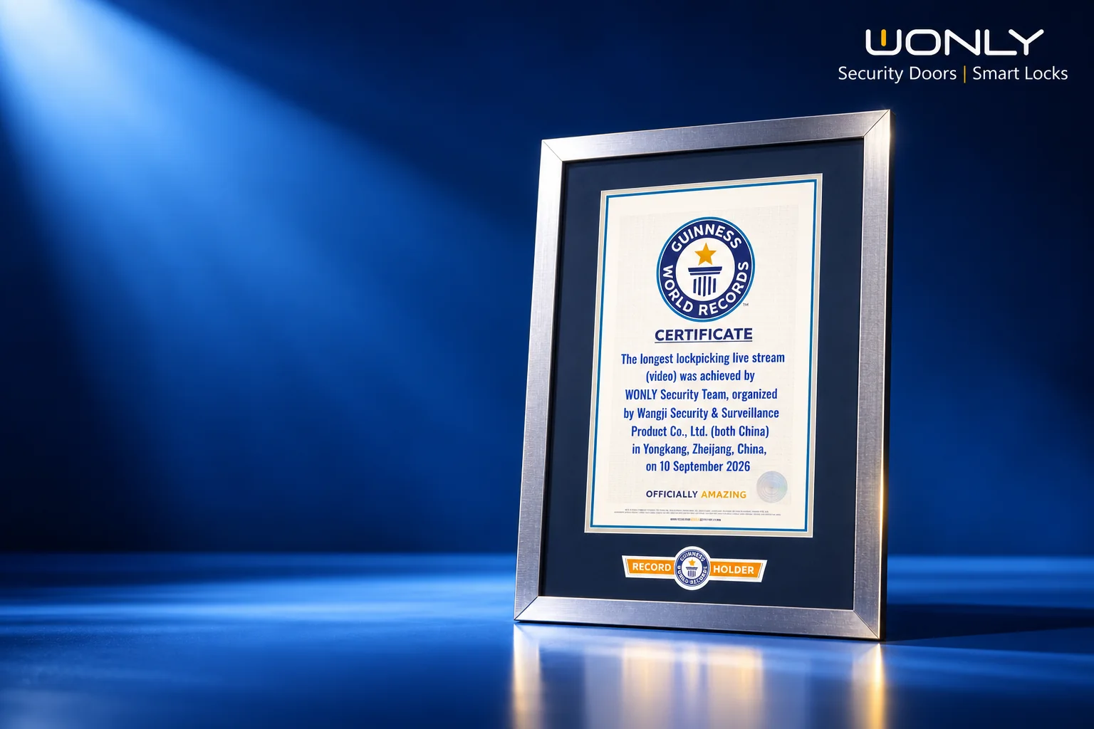 WONLY Security Team Achieves Guinness World Records™ Title for Longest Lockpicking Livestream